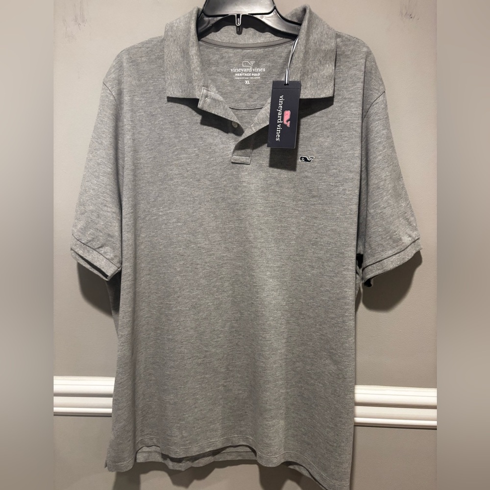 Vineyard Vines Men's Gray Polo Shirt -Size XL